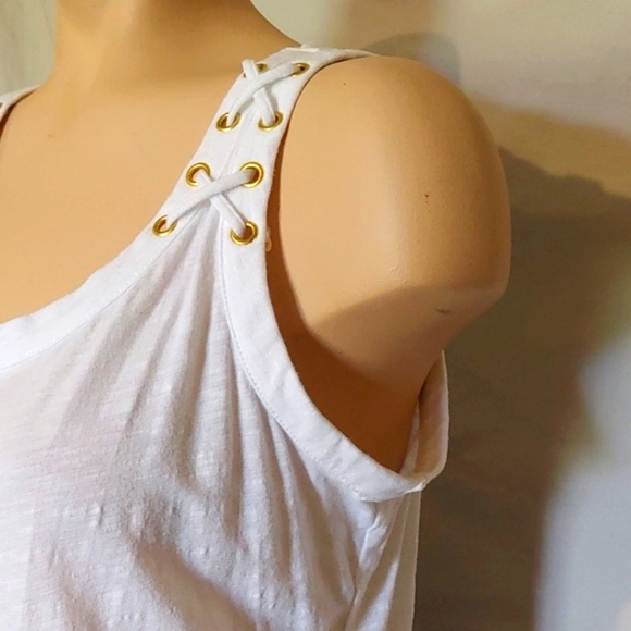 INC grommet and tie strap tank top - Picture 3 of 5